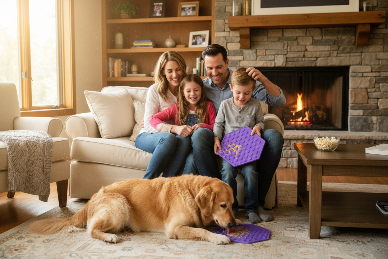 Tapis de Léchage Zen pour Chien — Anti-Stress & Anti-Étouffement